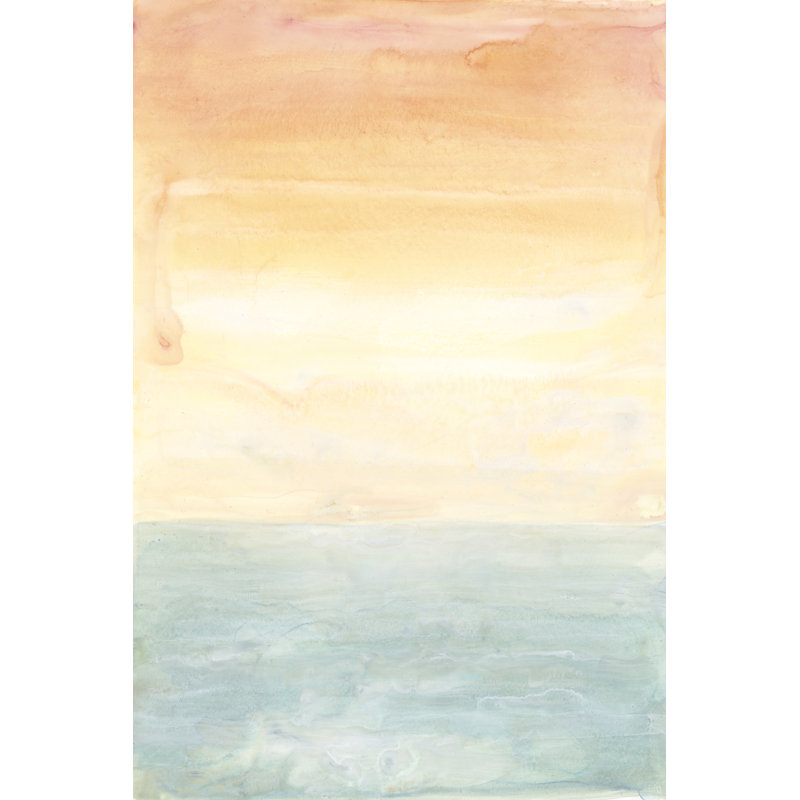 Sunny Horizon II by Renee W. Stramel - Painting on Canvas, Black Floater Framed, 46 cm H x 30 cm W