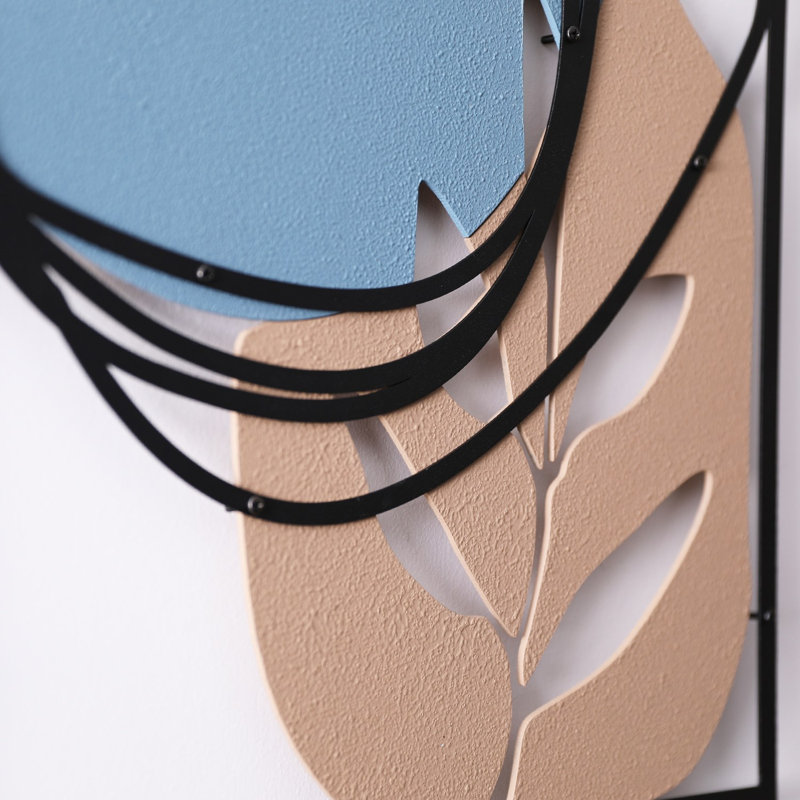 Elegant Decorative Metal Wall Accessory, 50.8 x 21.3 inches | Sturdy Metal (Thickness: 0.05 inches) & Wood (Thickness: 0.12 inches) | Perfect for Home Decor, Unique Art Piece for Living Room & Office Spaces