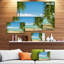 Palms at Caribbean Beach - impression d'art graphique-1074222786-1088741606