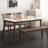 White Rectangular Solid Wood Ash wood + Sintered Stone Dining table-1293347145