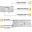 Plateau de meuble-lavabo simple 48 po avec lavabo en quartz - pour remplacement de meuble-lavabo, sans armoire