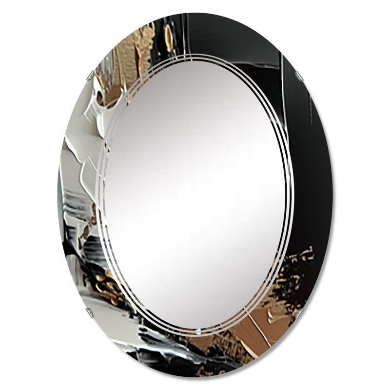 Taliston - Miroir mural moderne ovale, 36 po x 24 po