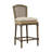 Caela Upholstered Counter Stool with Solid Wood Frame
