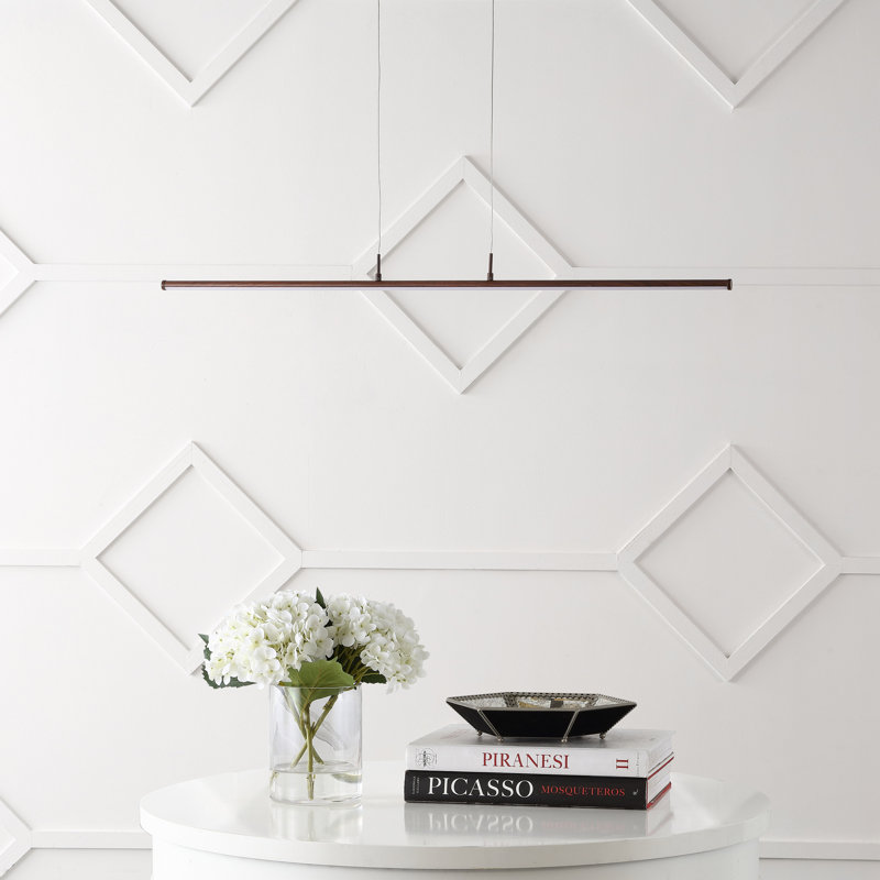 Denison 1 - Light LED Kitchen Island Pendant, Dark Brown
