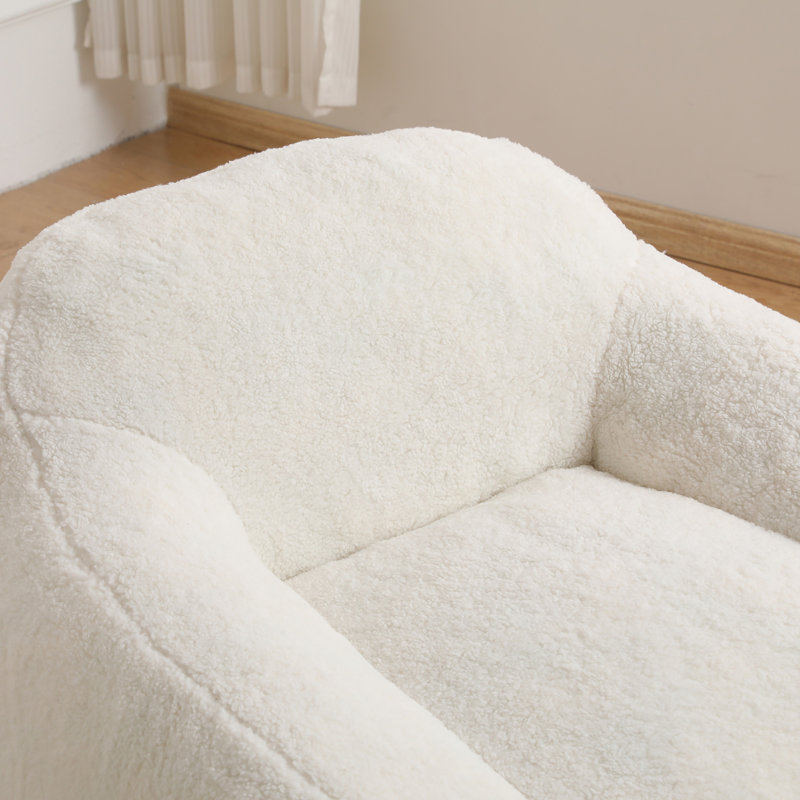Fauteuil à billes, Polyester blanc cassé