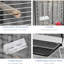 Cage à oiseaux 77 po, intérieur spacieux avec rangement pratique, cage à volière en acier, rangement innovant pour oiseaux,