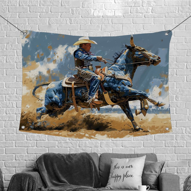 Tapisserie Rodeo Sports, H 68 po x l 80 po