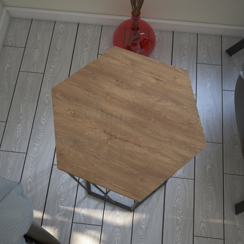 Table de bout Afia, Chêne foncé