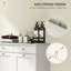 Armoire à linge avec 2 paniers amovibles, armoire à linge inclinable avec 2 tiroirs et 2 portes à panneaux, armoire de rangement pour salle de bain-136255980