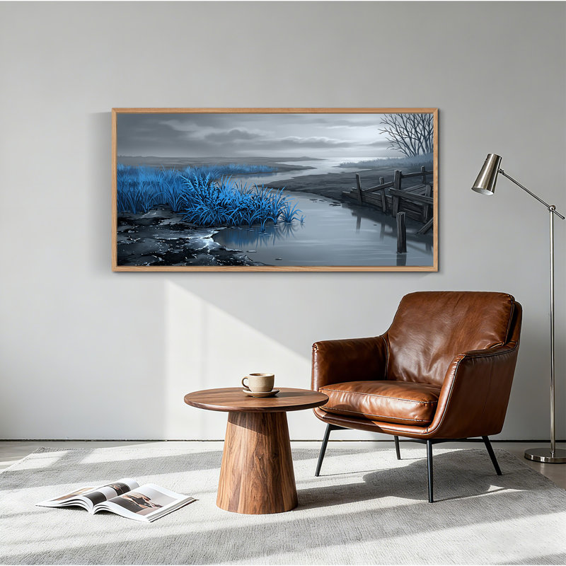 Art mural sur toile Blue River, L 58 po x H 28 po