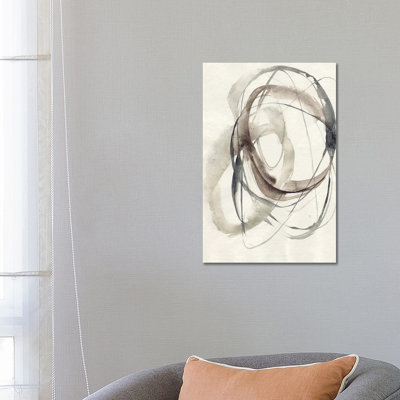 Spiral Hoops I by Jennifer Goldberger - Wrapped Canvas Painting