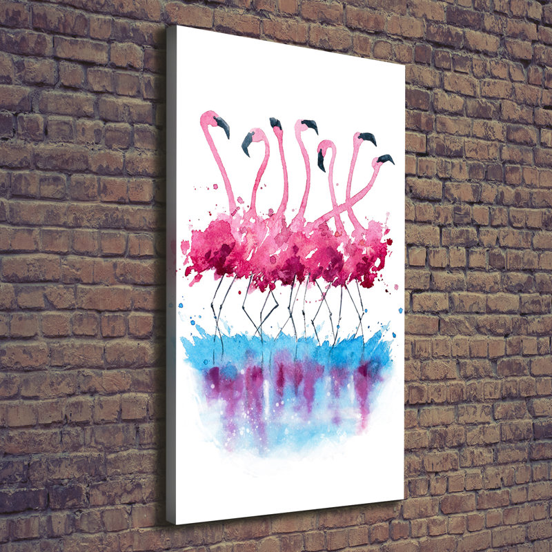 Flamingos - Wrapped Canvas Print