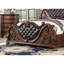 Lit traditionnel luxueux cerisier brun-878235396