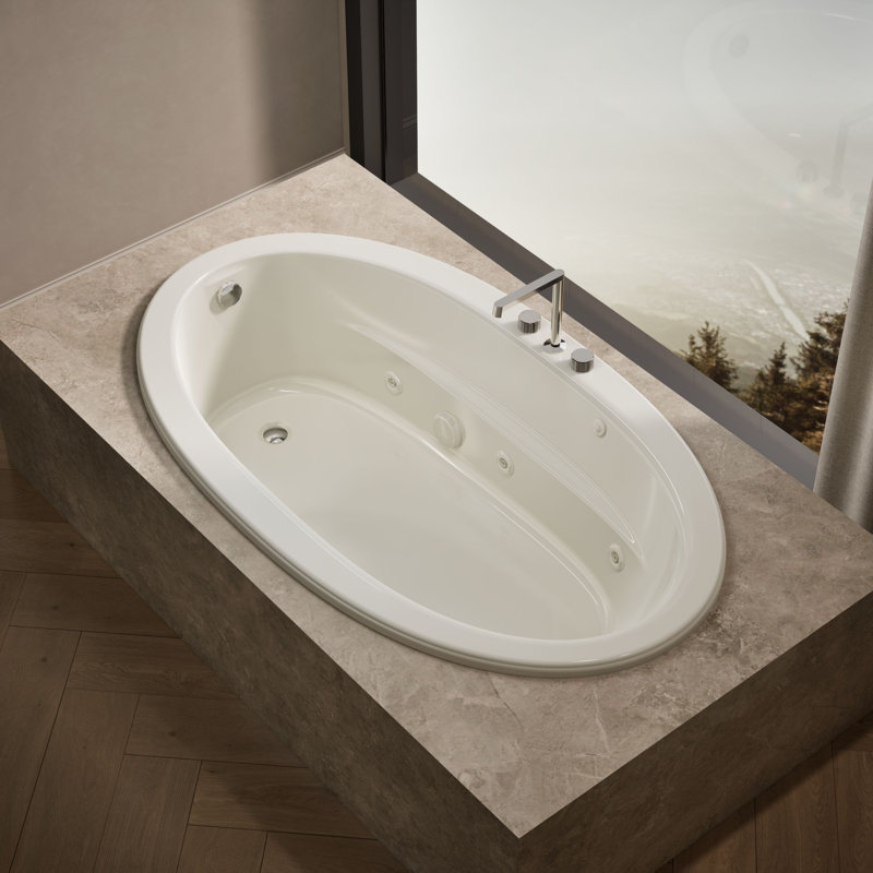 Sunward® 72" x 42" Whirpool Bathtub, Biscuit