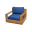 Pacific Outdoor 4 - Piece Teak Conversation Set with Sunbrella Cushions-378149452-399925463