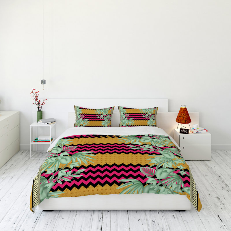 Modern & Contemporary Polyester Duvet Cover, King Duvet Cover + 2 King Shams