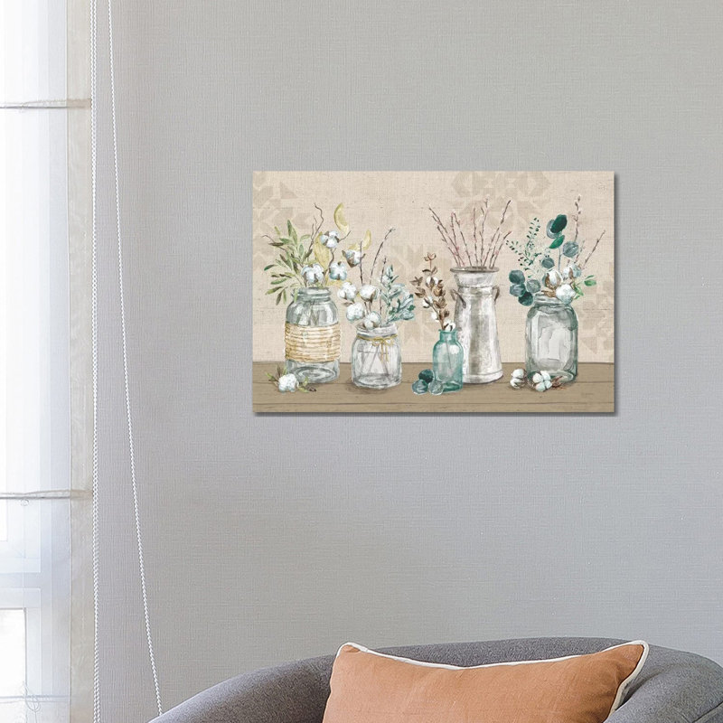 Cotton Bouquet I by Mary Urban - Print on Canvas, Wrapped Canvas, 66.04 cm H x 45.72 cm W x 1.91 cm D
