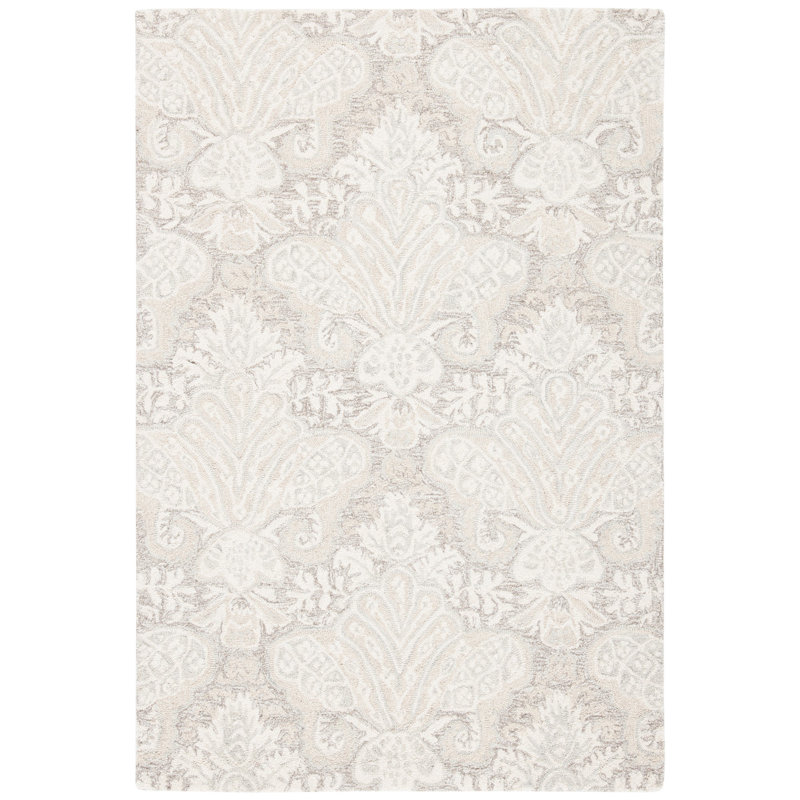 Tapis ikat en laine et coton touffeté à la main Hactive, Rectangle 2 pi 6 po x 4 pi