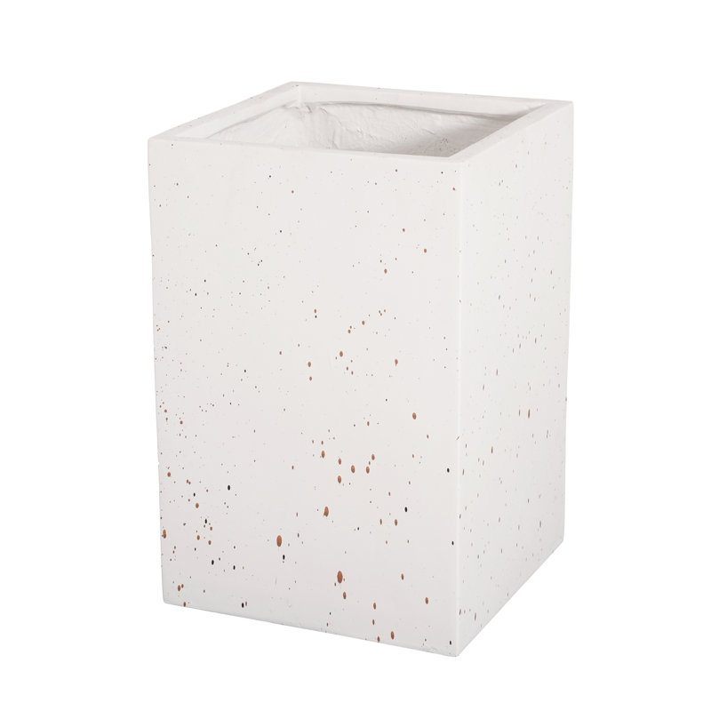 MGO Handmade Rectangle Planter Box, 20''H, White, 20" H x 13.1" W x 13.1" D, White