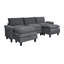Canapé modulaire modulaire avec accoudoirs 118 po L 118 po Corduroy-1370665852