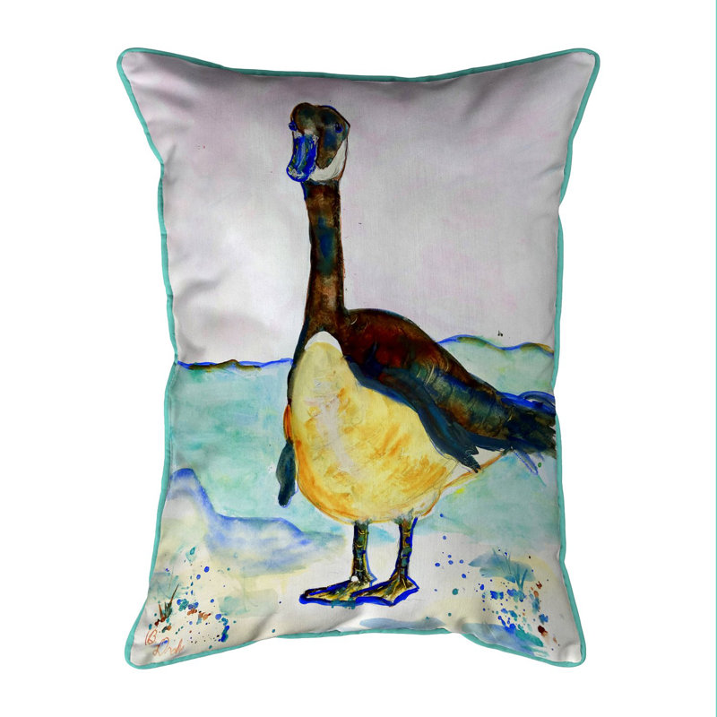 Housse et insert de coussin rectangulaire d'extérieur Betsy Goose, 11" x 14"