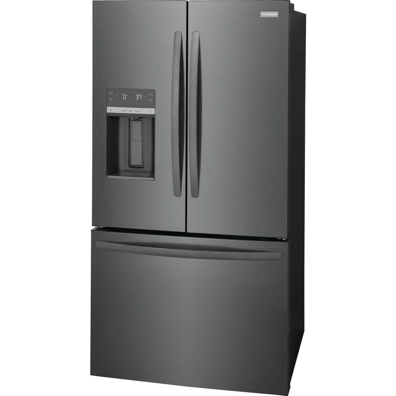 36" Black Stainless Steel French Door Refrigerator with Ice Maker