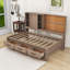Lit de jour simple en bois avec 3 tiroirs Tafara-1886796302