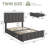 Bed Frame With Adjustable Headboard And 2 Storage Drawers, Soft Upholstered Platform Bed Frames-2132433169