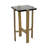 Modern Accent Side Table with Glass Top for Living Room Decor - Slim Narrow End Table with Metall Frame for Room Styling - Gold & Metallic-106720808
