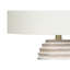 Lighting, H 28 po, lampe de table, résine crème, abat-jour ivoire / crème, transitionnel