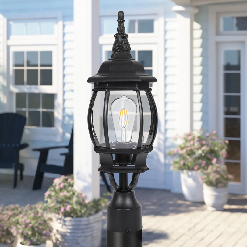 Luminaire suspendu transparent câblé 1 lumière H 18,9 po, Noir