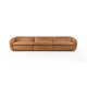 Adele 140" Genuine Leather 3 - Piece Modular Sofa
