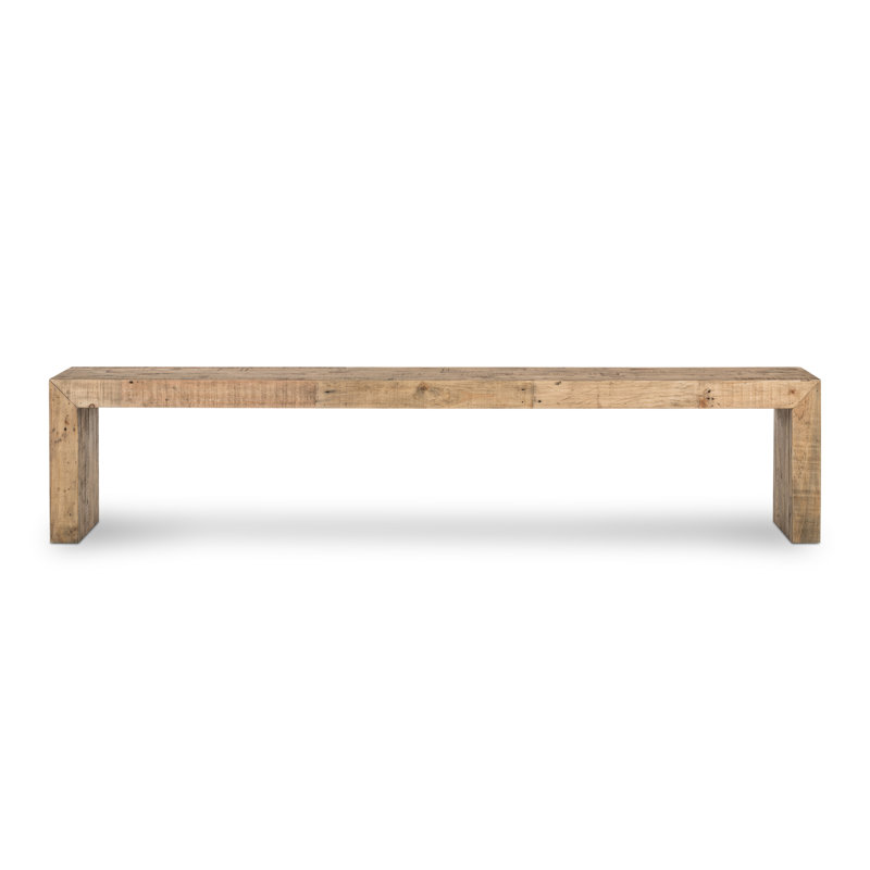 Banc en bois massif Adene, H 18 po x l 85 po x P 15 po, Brun