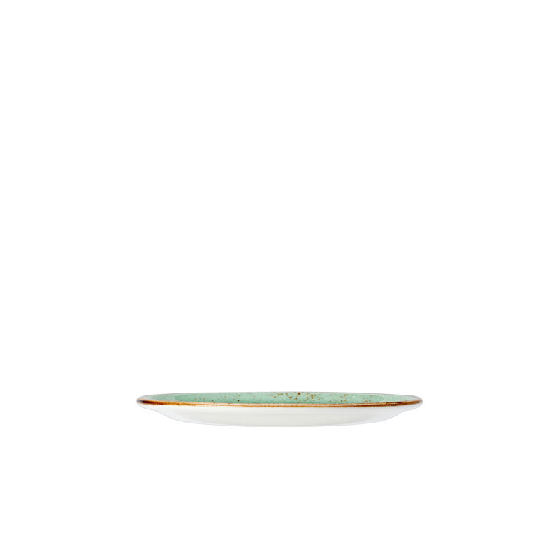 Assiette en forme de pomme craquelée, Vert