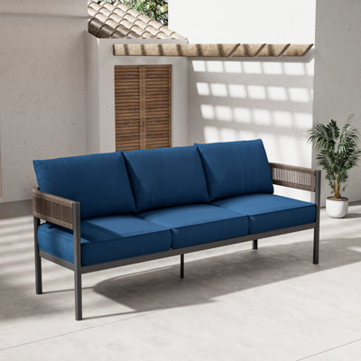Maine 3-Person Wicker Outdoor Sofa