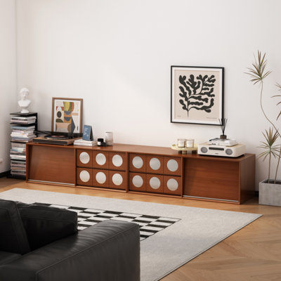 Meuble télé simple en bois massif de style français