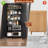 Aobabo Metal Storage Cabinet With Wheels, Locking Steel Storage Cabinet With 5 Shelves,15.75" D X 31.5" W X 71" H, For Garage School Office, Black