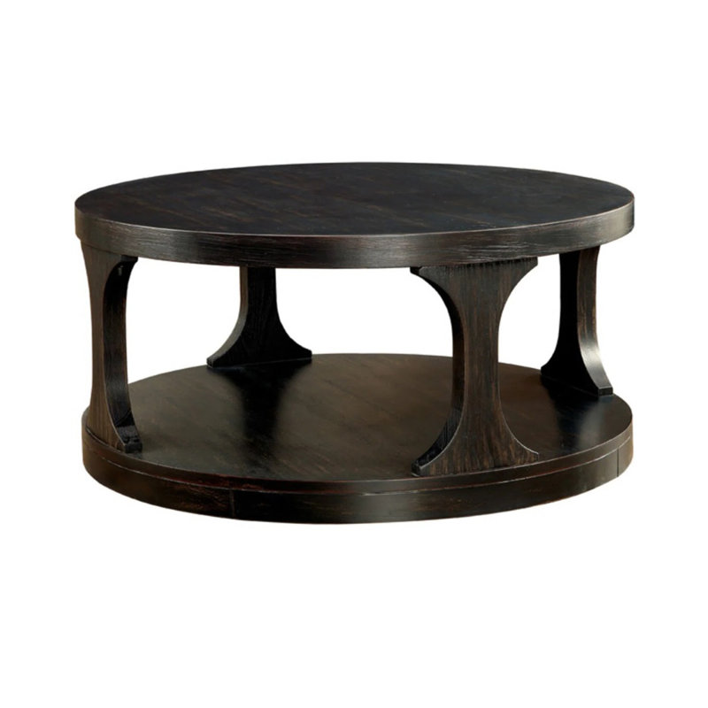 Table basse transitionnelle de 36,5 po de largeur, noir antique