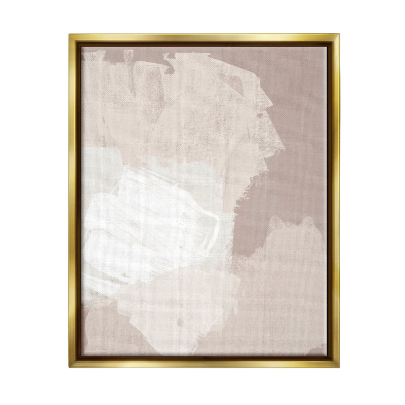 «Abstract Brush Strokes Collage Neutral Beige Tones» par June Erica Vess - peinture sur toile tendue