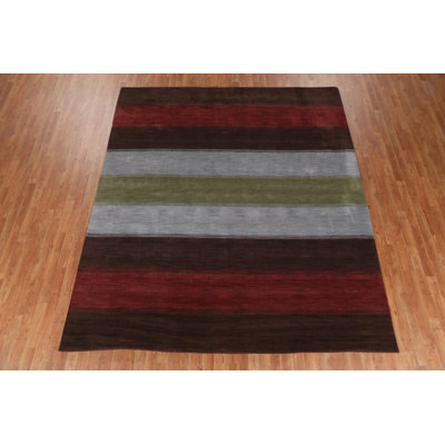 Striped Gabbeh Oriental Area Rug 8x10