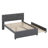 Elegant Upholstered Platform Bed, Brick Pattern Headboard With Trundle-111988787-111988790