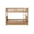 Full Over Full Bunk Bed with Trundle, Ladder and Guardrails-1546068686