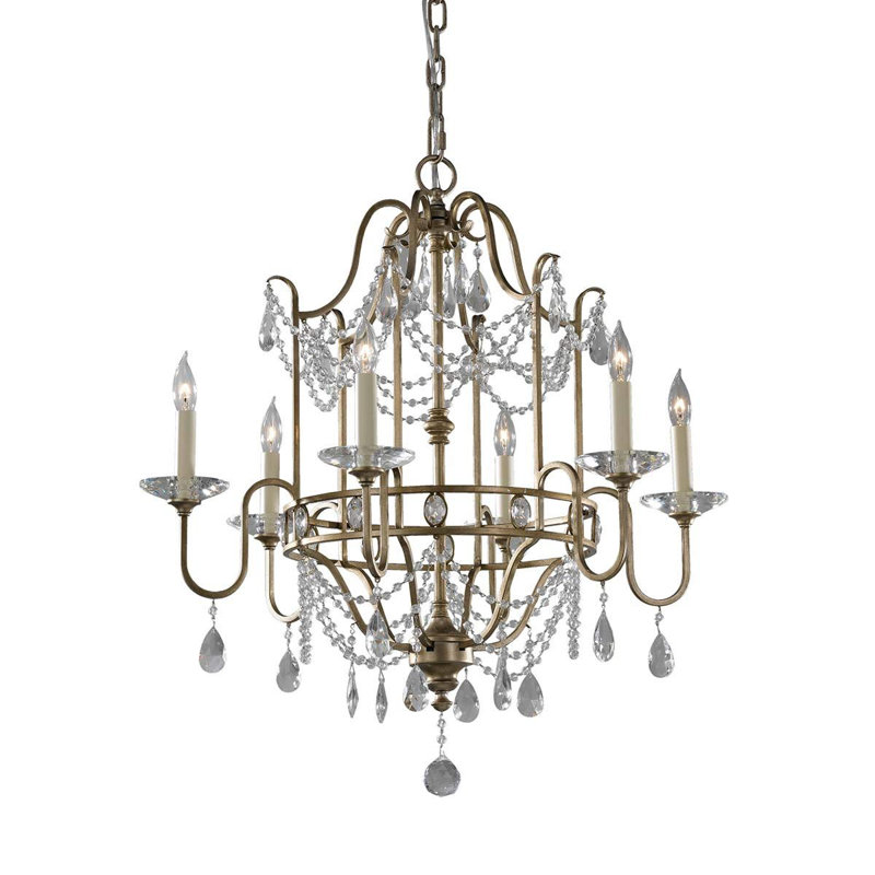Bamburgh 6 - Light Candle Style Chandelier