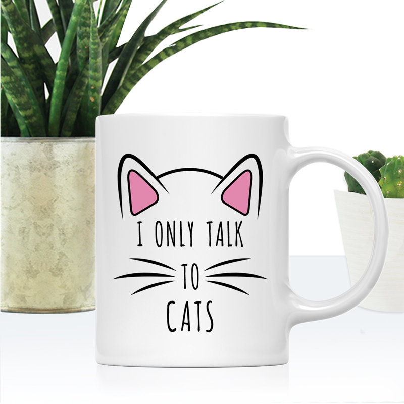 Tasse à café «Funny Cat Lover Naps», Je parle uniquement aux chats