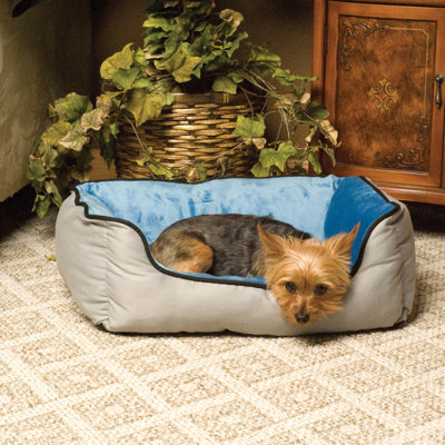 Lit pour chien auto chauffant avec traversin