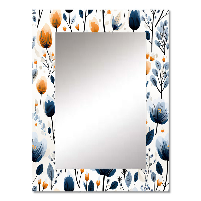Motif floral bleu et blanc Celissa Cottage - Floral, 32 po x 24 po