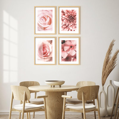 Décoration florale rose en gros plan