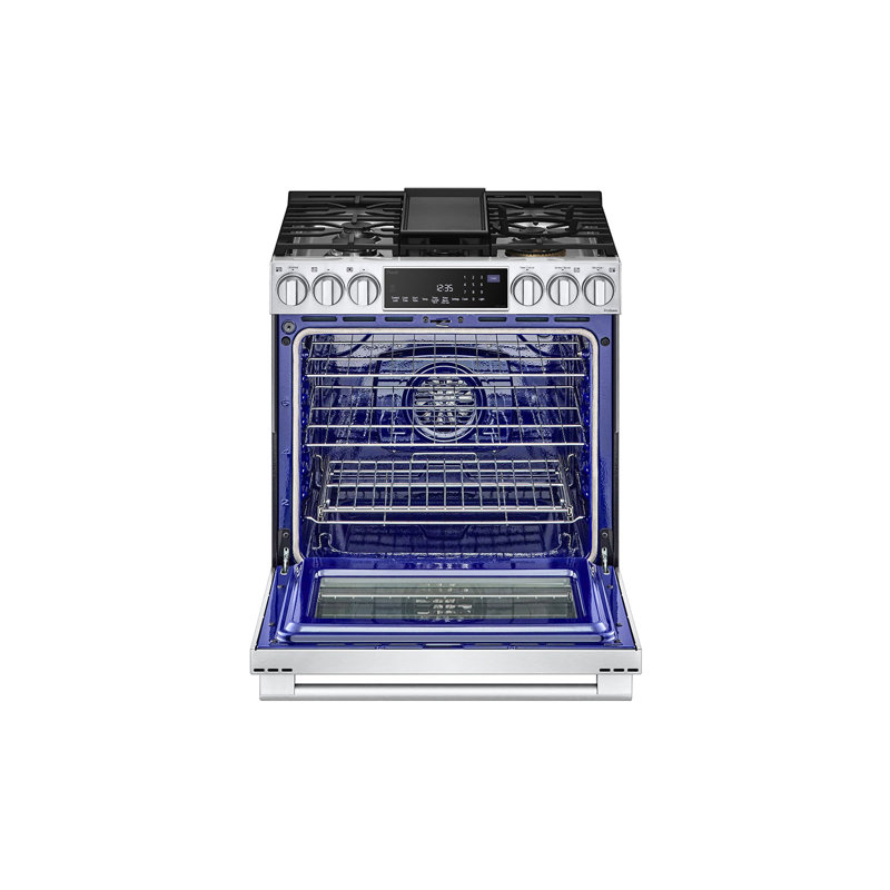 30" 6.3 cu. ft. Smart Slide-in Dual Fuel Range with Convection Oven