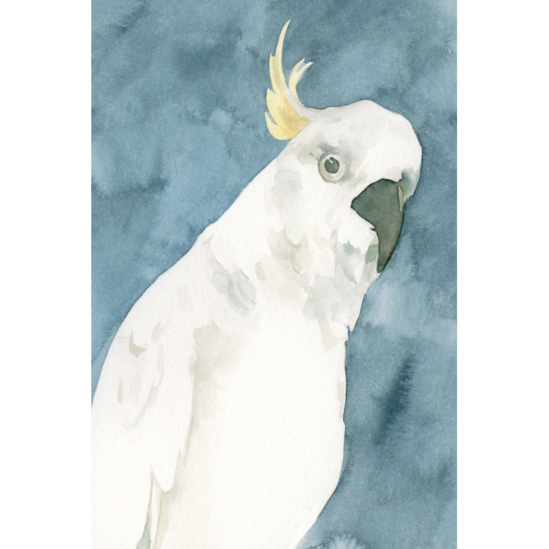 Cockatoo Portrait I by Emma Caroline - Painting, Wrapped Canvas, 30 cm H x 20 cm W