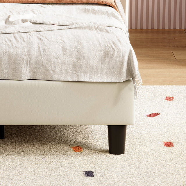 Bed, Beige, 90x190cm
